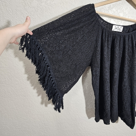 Vintage VaVa by Joy Han Tassel Fringe Blouse - Picture 4 of 6